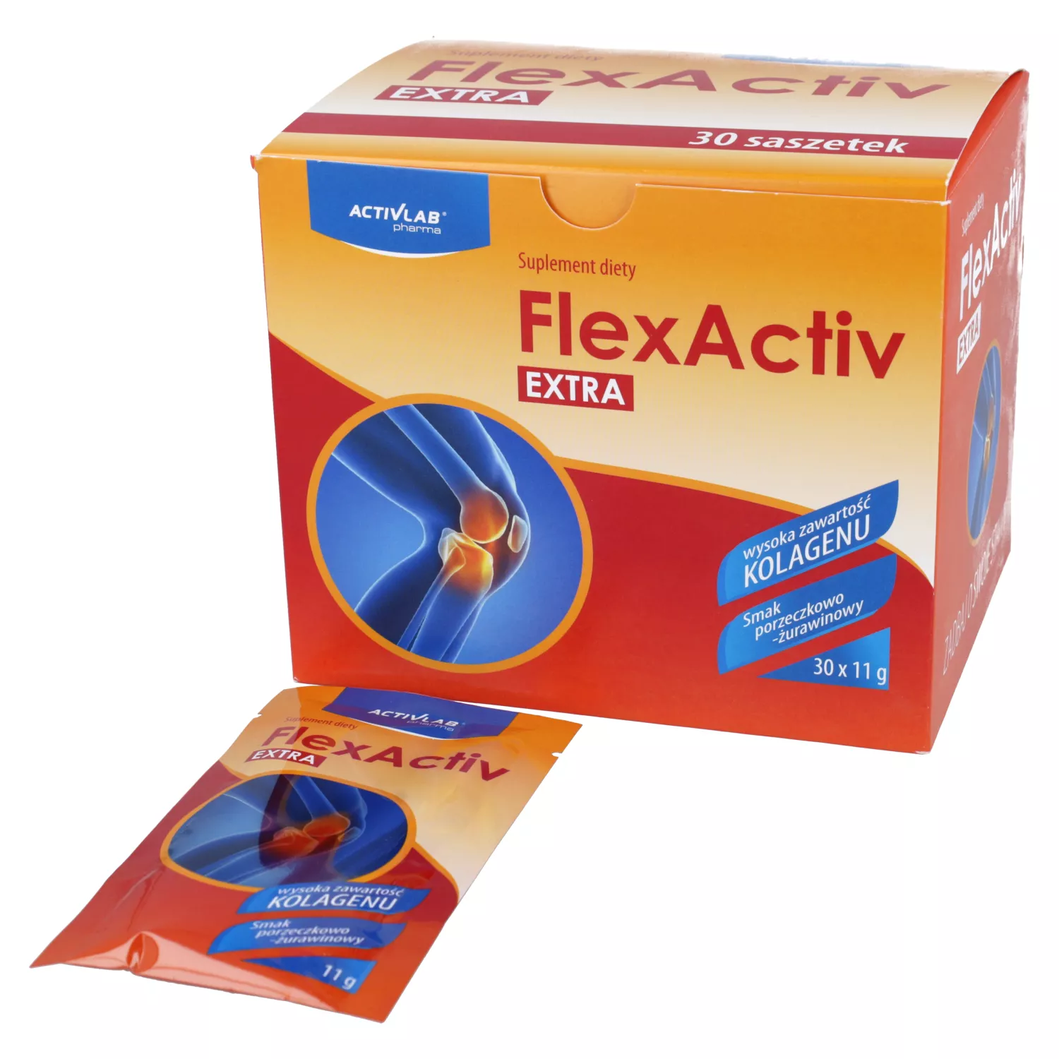 Complément Alimentaire Activlab FlexActiv Extra Collagène - Saveur Mangue-ananas - 30 Sachets