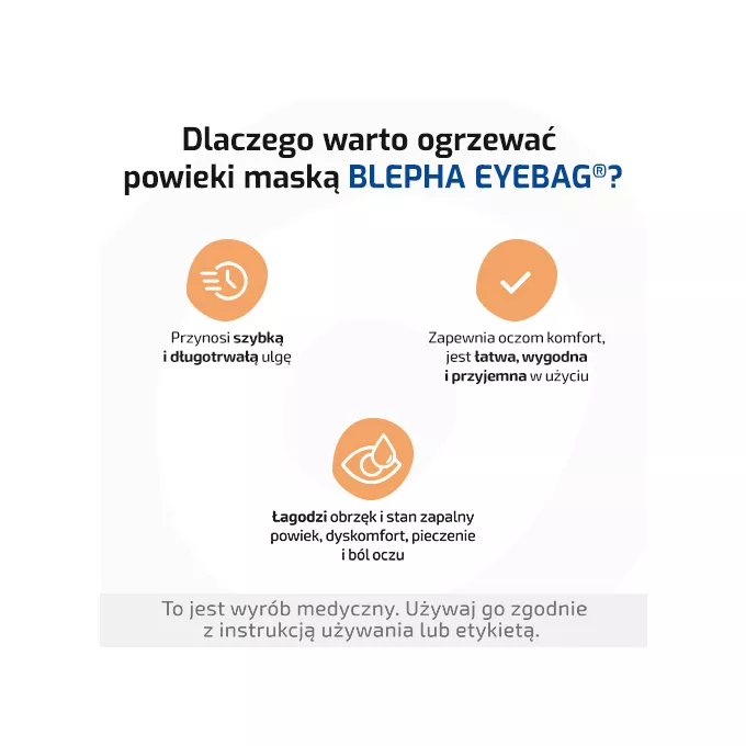 Blepha Eyebag - rozgrzewająca maska na oczy wielokrotnego użytku, 1 ...