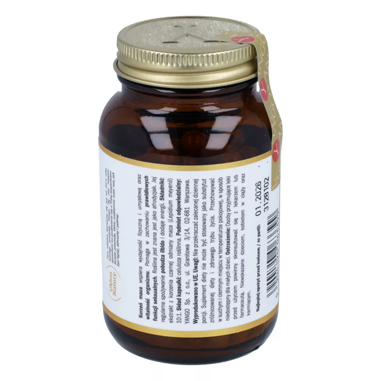 Complément Alimentaire Yango Black Maca - Boîte De 90 Gélules, Neuve