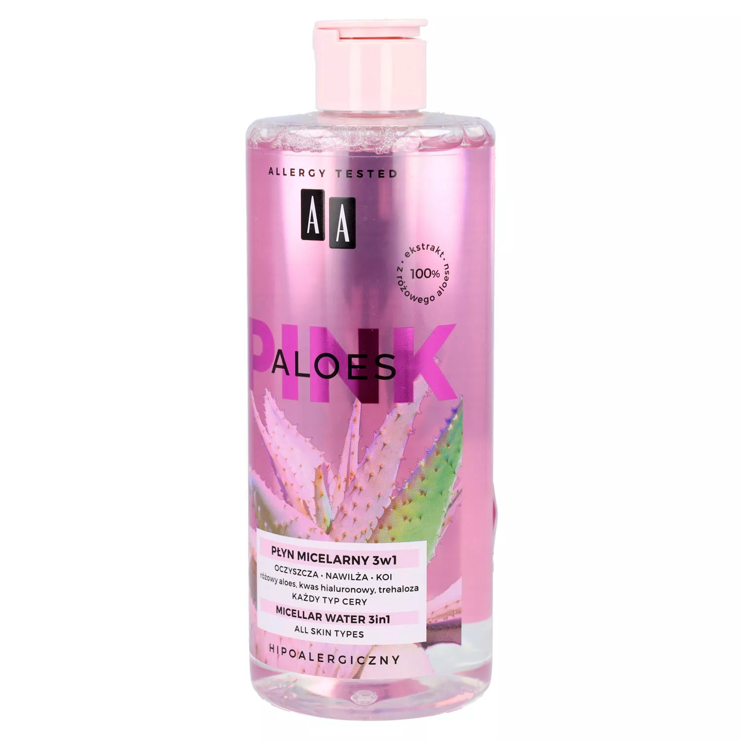 AA Aloes Pink - pyn micelarny 3 w 1, 400 ml  opinie, skad i cena |  Apteka Nowa Farmacja