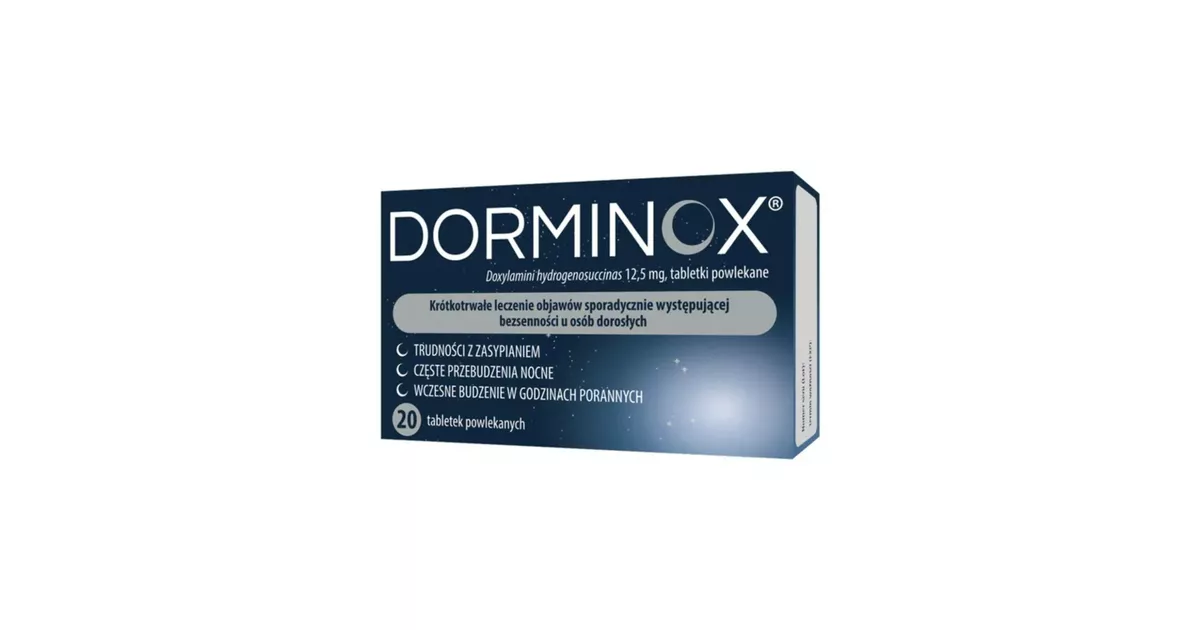 Dorminox 12,5 mg, 20 tabletek – opinie, skład i cena ️| Apteka Nowa ...