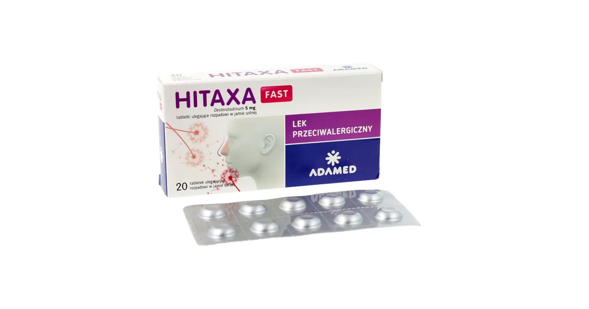 Hitaxa Fast 5 mg, tabletki ulegające rozpadowi w jamie ustnej, 20 ...