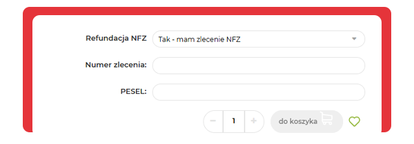 Widok pól formularza