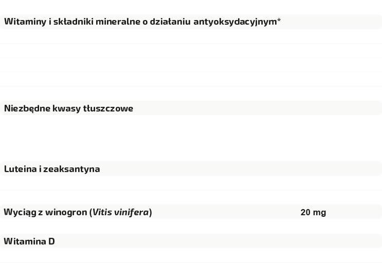 Informacje żywieniowe