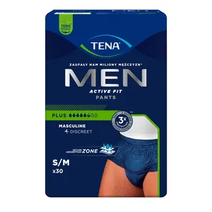 TENA Men Pants Plus Blue - męska bielizna chłonna S/M, 30 sztuk