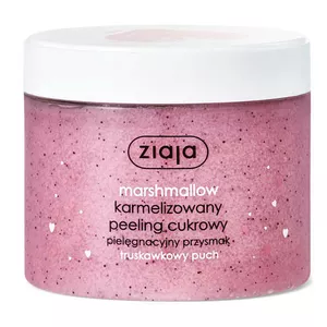 ziaja marshmallow - karmelizowany peeling cukrowy, truskawkowy puch, 300 ml