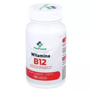 MedFuture Witamina B12 + Kwas Foliowy, 120 tabletek