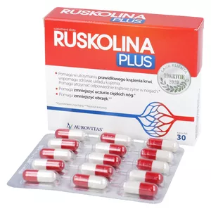 Ruskolina Plus - wsparcie pracy naczyń krwionośnych, 30 kapsułek