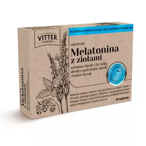 Melatonina z ziołami, 20 tabletek