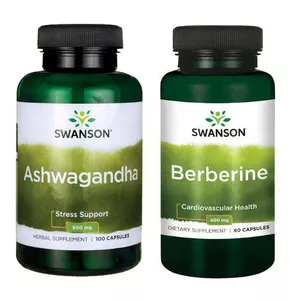 Swanson - ZESTAW Ashwagandha + Berberyna