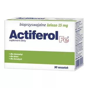 ActiFerol Fe - bioprzyswajalne żelazo 15 mg, saszetki, 30 sztuk