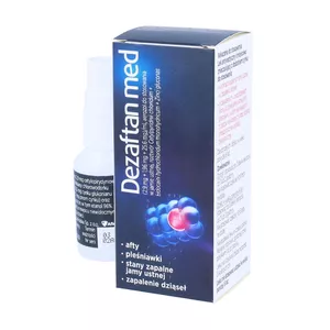 Dezaftan (2,9 mg + 1,96 mg + 25,6 mg)/ml, aerozol do jamy ustnej, 30 ml
