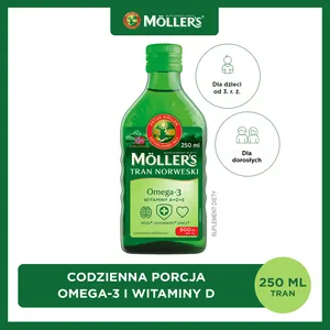 Mollers Tran Norweski, aromat jabłkowy, 250 ml