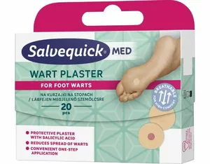 Salvequick Med - Plastry Ward na kurzajki na stopach, 20 sztuk