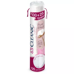 CLEANIC Pure Effect - płatki kosmetyczne, 125 sztuk