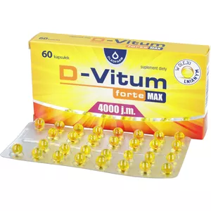 D-Vitum Forte MAX 4000 j.m., 60 kapsułek