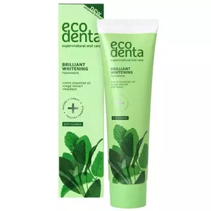 Ecodenta Brilliant Whitening - wybielająca pasta do zębów z miętą i szałwią, 100 ml