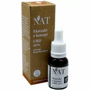 NAT Olej CBD 20% - ekstrakt z konopi CBD, 15 ml