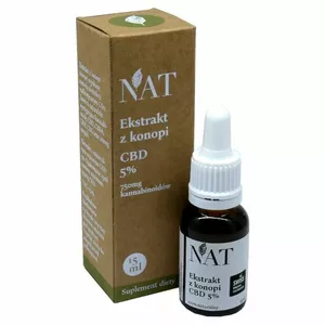 NAT Olej CBD 5% - ekstrakt z konopi CBD, 15 ml