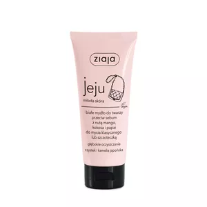 ziaja jeju - białe mydło do twarzy, 75 ml