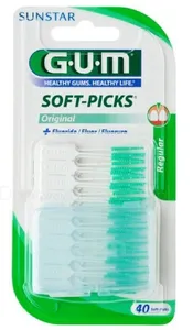 Sunstar GUM Soft - Picks czyściki międzyzębowe, 40 sztuk
