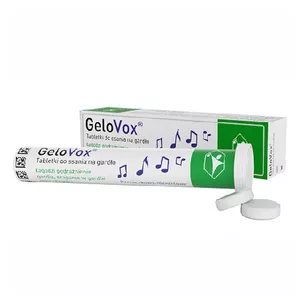 GeloVox - tabletki do ssania na gardło, porzeczka-mentol, 20 tabletek