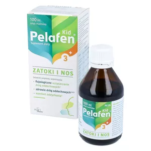 Pelafen Kid Zatoki i Nos, syrop, smak malinowy, 100 ml