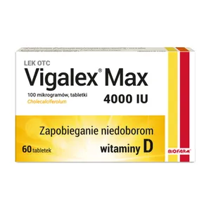 Vigalex Max 4 000 I.U., witamina D3, 60 tabletek