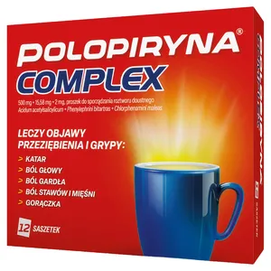 Polopiryna Complex 500 mg + 15,58 mg + 2 mg, proszek, 12 saszetek