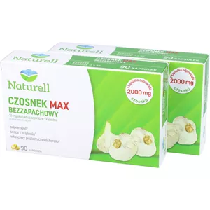 ZESTAW: 2 x Naturell Czosnek Max Bezzapachowy, 90 kapsułek