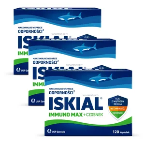ZESTAW: 3 x Iskial Max + Czosnek, 120 kapsułek