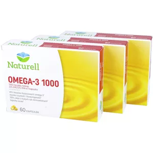 ZESTAW: 3 x Naturell Omega-3 1000, 60 kapsułek