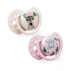 Lovi - smoczek silikonowy dynamiczny, Wild Soul Girl, 0-2m, 22/881 girl, 2 sztuki