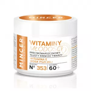 MINCER PHARMA WITAMINY MŁODOŚCI - Krem przeciwzmarszczkowy do twarzy 60+, 50 ml