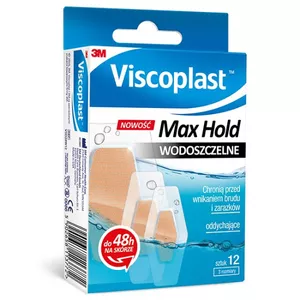 Viscoplast MAX HOLD - zestaw wodoszczelnych plastrów, 12 sztuk