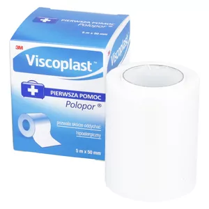 Viscoplast Polopor - plaster (przylepiec), 5 m x 50 mm, 1 sztuka