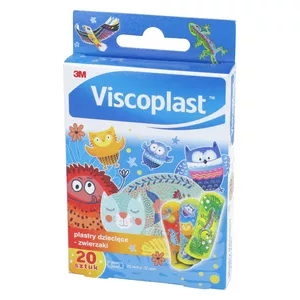 Viscoplast - dziecięce plastry zwierzaki, zestaw, 20 sztuk