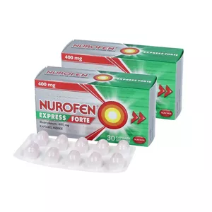 ZESTAW: NUROFEN EXPRESS FORTE- 400 mg, kapsułki, 2 x 30 sztuk