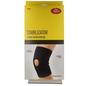 Pani TERESA - stabilizator stawu kolanowego, neoprenowy, czarny, rozmiar S, 1 sztuka