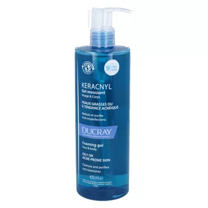 DUCRAY Keracnyl - żel do twarzy i ciała do skóry trądzikowej, 400 ml