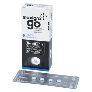 Maxigra Go 25 mg, 8 tabletek powlekanych