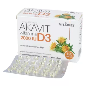 Akavit witamina D3 2000 IU, 120 kapsułek