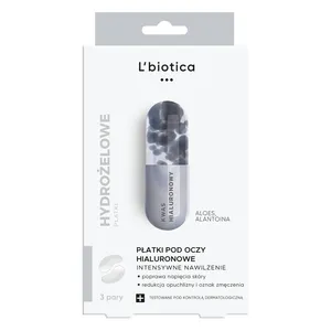 L'biotica - intensywnie nawilżające hialuronowe płatki pod oczy, 3x2 sztuki