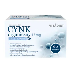 Vitadiet Cynk organiczny 15 mg, 60 tabletek