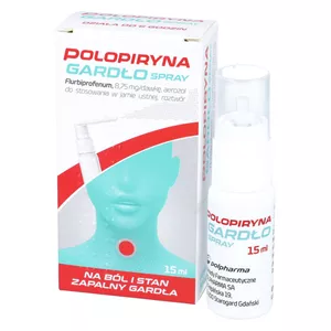 Polopiryna Gardło Spray 8,75 mg/dawkę, aerozol do jamy ustnej, 15 ml