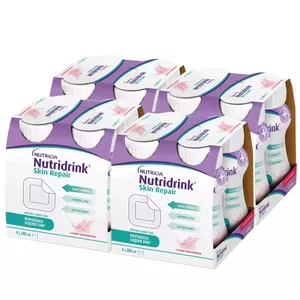 Zestaw NUTRICIA - Nutridrink Skin Repair o smaku truskawkowym, 16 x 200 ml