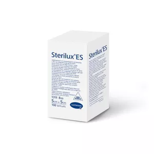 Sterilux ES - kompresy niejałowe z gazy, 13-nitkowe, 8-warstwowe, 5 cm x 5 cm, 100 sztuk