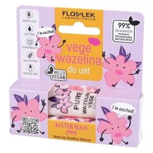 FLOSLEK - Vege Lip Care, wazelina vege do ust pure, 10 g
