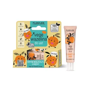 FLOSLEK - Vege Lip Care, wazelina vege do ust pomarańczowa, 10 g
