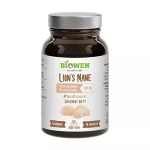 BIOWEN - Lions mane 400 mg, wsparcie układu nerwowego oraz odpornościowego, 90 kapsułek